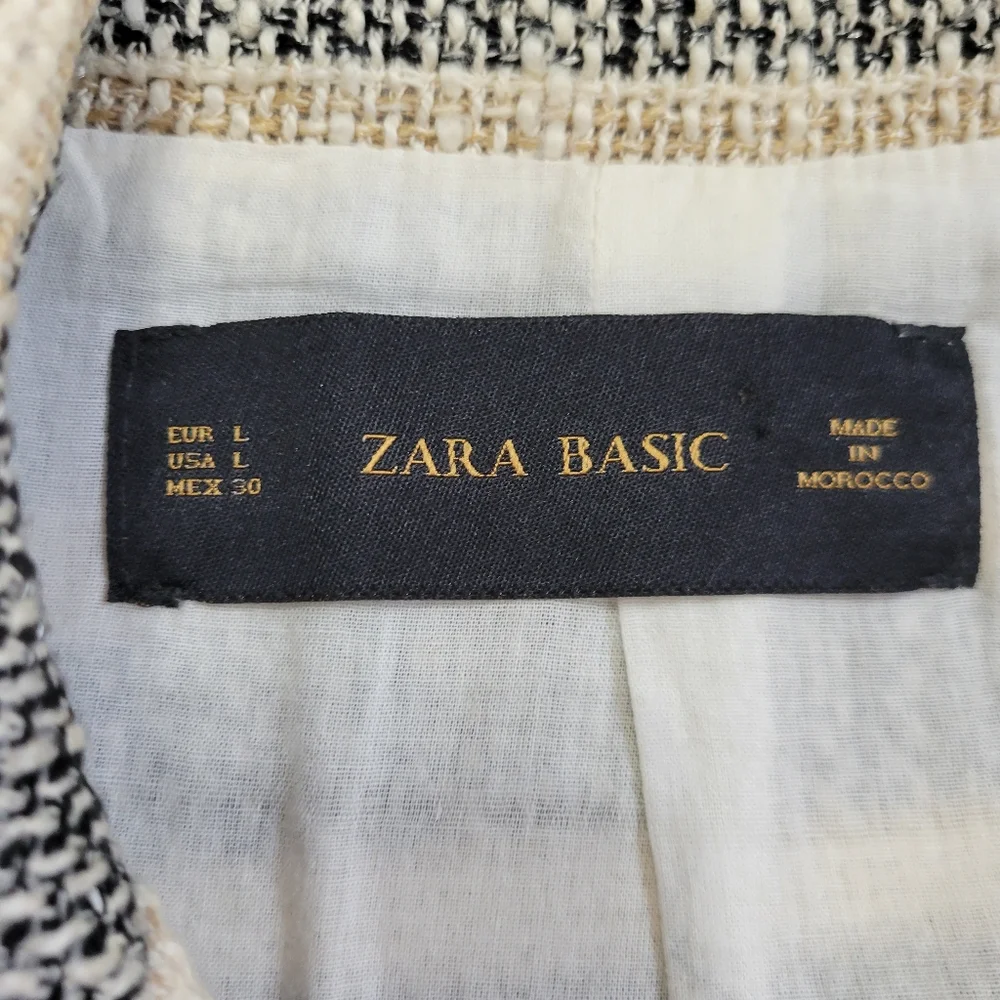 Zara Striped Coat Size Large - Picture 7 of 8